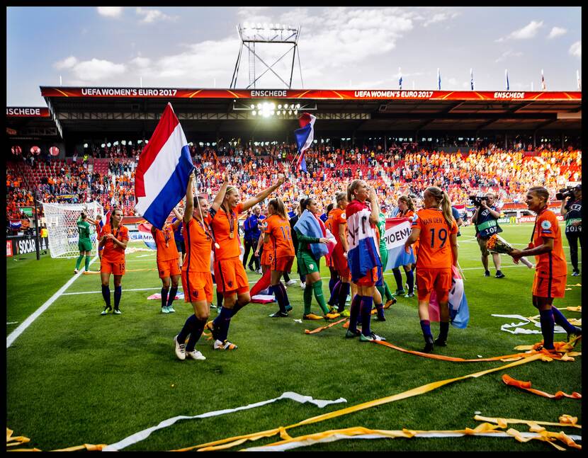 Voetbaldames Nederlands Elftal op veld